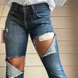 Levi’s- Custom Hand Distressed Vintage Denim